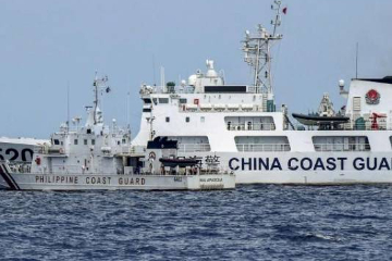 菲中海警船南海“险些相撞”