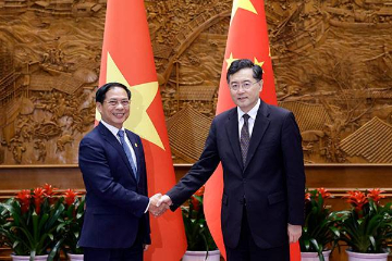 中国外长秦刚会见越南外长裴青山