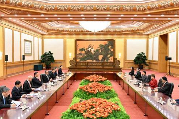 中国国家主席习近平会见新开发银行行长罗塞夫