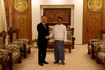 中国外交部部长助理农融访问缅甸