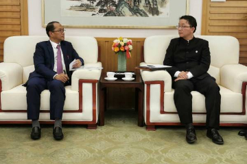 中国外交部亚洲司司长会见缅甸驻华大使丁貌瑞