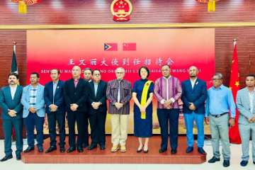 中国驻东帝汶大使王文丽举行到任招待会