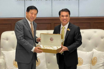 中国驻泰国大使拜会泰国新任交通部长 加快推进中泰铁路等互联互通项目