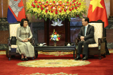 Cambodian Top Legislator Pays a Courtesy Visit to Vietnamese President