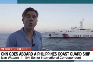 美国CNN记者上了菲律宾的海警船……
